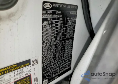 2019 Land Rover Range Rover Velar R-Dynamic Se from USA, damaged, VIN SALYL2FV5KA228395